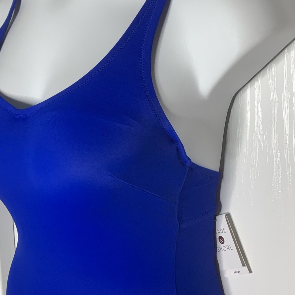 Shade & Shore Women's Vacay Light Lift Scoop Back Royal Blue Color New-Size 32DD - Picture 5 of 16